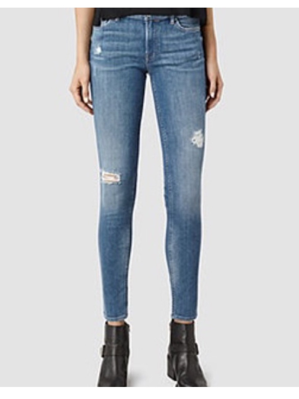 All saints ripped skinny jeans